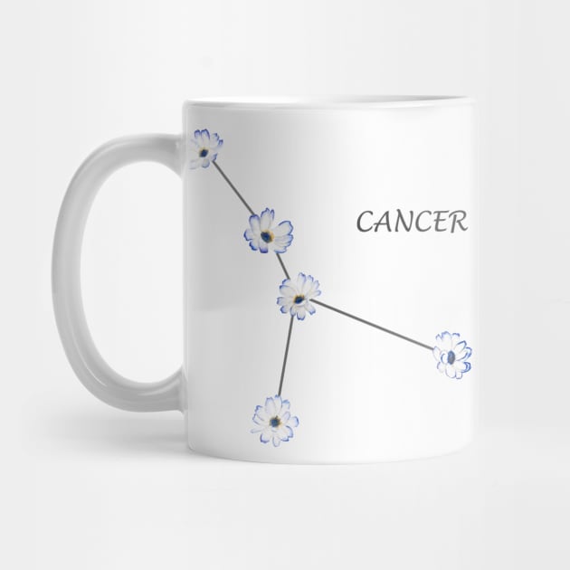 Cancer Zodiac horoscope Constellation Sticker flower by colorandcolor